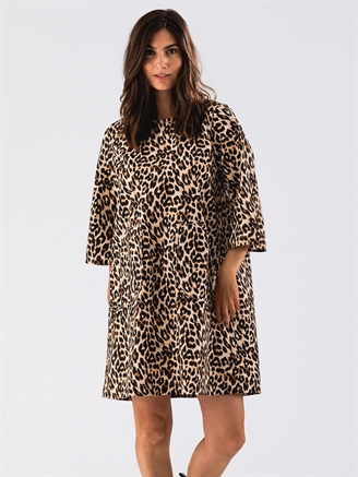 Lollys Laundry CarlaLL Short Dress SS Leopard Print
